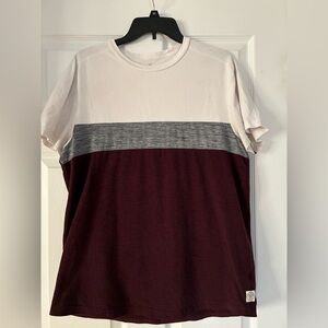 ⭐️3/$15⭐️American Eagle Outfitters Cream, Gray, and Maroon T-Shirt